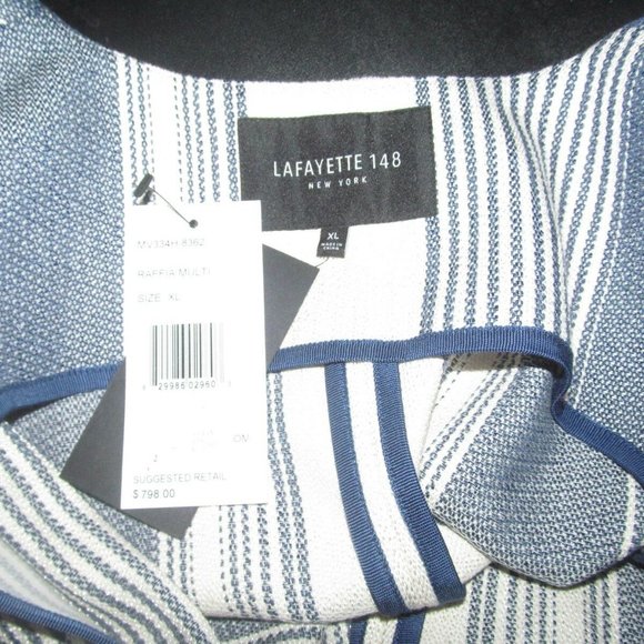 Lafayette 148 New York Calico Awning-Stripe Fergie SZ XL - Picture 5 of 5